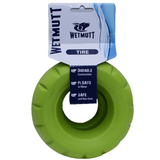 Green tire dog toy